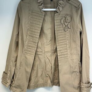 Women's Tan Jacket White House Black Market size 4